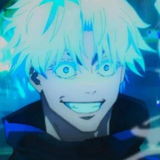 💙 anime, character, portrait, manga, spooky, male, face telegram sticker
