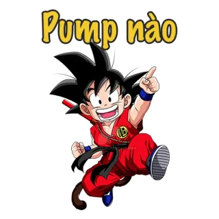 🚀 Goku Dragon Ball Pump nào Anime, Dragon Ball, Goku, Dibujos animados, Divertido, Vietnamita whatsapp sticker