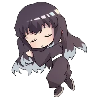 ❄️ Chibi, Anime, Dormire, Carino, Cartone animato whatsapp sticker