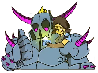 🙊 dessin animé, géant, jeu, personnage, armure, selfie whatsapp sticker
