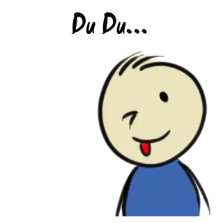 😜 strichmännchen, cartoon, zwinkern, zunge, lustig, süß whatsapp sticker
