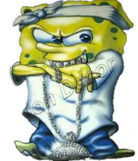 😁 Spongebob Squarepants Dessin animé, Bob l'éponge, Gangster, Bijoux, Personnage, Animé telegram sticker