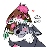 😘 I love you Furry, Amor, Afecto, Animales, Lindo telegram sticker