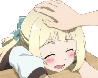 ☺️ Anime, Gadis, Lucu, Mengelus, Kepala telegram sticker