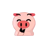 😀 porco, animal, desenho animado, gesto ofensivo, dedo do meio telegram sticker