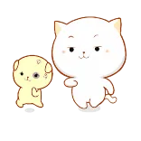 🐕 gato, perro, lindo, animales, dibujos animados, kawaii telegram sticker