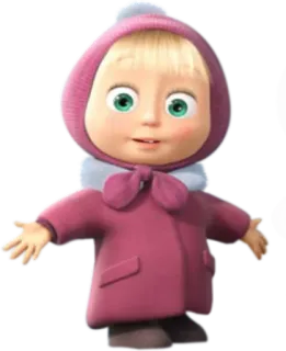 🤗 Masha Masha and the Bear kartun, anak, perempuan, merah muda, animasi, masha dan beruang telegram sticker