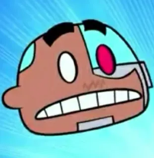 ✨ Cyborg Teen Titans Go! Cyborg, Teen Titans Go, Cartoon, Grappig, Superhero, Strip telegram sticker