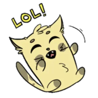 🤣 LOL! cat, lol, funny, cute, animal, sticker telegram sticker