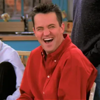 😂 Chandler Bing Friends serie tv, commedia, Friends, Chandler, Matthew Perry telegram sticker