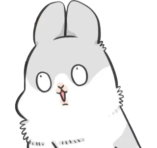 😑 królik, słodki, zwierzę, naklejka, kreskówka telegram sticker