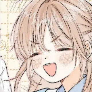 🍓 애니메이션, 소녀, 귀여운, 미소, 일러스트, 만화 telegram sticker