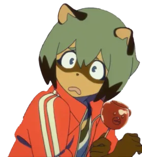 😨 Michiru Kagemori BNA Anime, Tanuki, BNA, Michiru Kagemori, Cartone animato telegram sticker