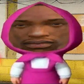 🗿 Mashup, Masha e o Urso, GTA San Andreas, CJ, Carl Johnson, engraçado, Meme whatsapp sticker