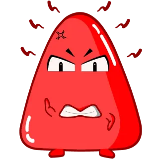 🤬 tức giận, đỏ, hoạt hình, quái vật, nhân vật telegram sticker