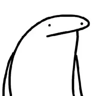 😐 FlorkOfCows Meme, Stokfiguur, grappig, Krabbel, Cartoon telegram sticker