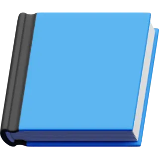 📘 libro, blu, lettura, conoscenza, letteratura whatsapp sticker