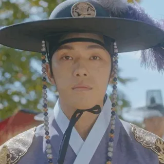 😕 portrait, man, traditional clothing, Korean, historical, hat, face telegram sticker