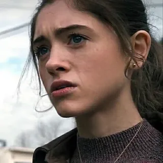 😕 portrait, woman, person, actress, celebrity, blue eyes, face telegram sticker