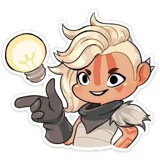 💡 personnage, dessin animé, ampoule, idée, inspiration telegram sticker