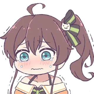 😢 Anime, Chorando, Fofo, Sticker, Ilustração telegram sticker