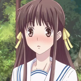 🎀 Tohru Honda Fruits Basket anime, manga, tohru honda, fruits basket, cute, japanese animation telegram sticker