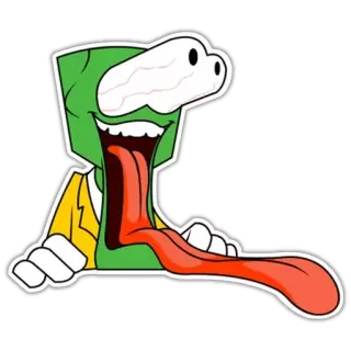 😜 Monster, Cartoon, Figur, Kreatur, Aufkleber whatsapp sticker