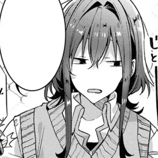 🎤 じと manga, anime, japanese, speech bubble whatsapp sticker