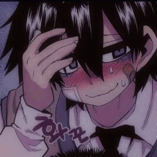 🖤 화끈 Anime, Manga, Niedlich, Erröten whatsapp sticker