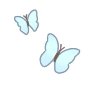 🦋 papillon, bleu, insecte, nature, animal telegram sticker