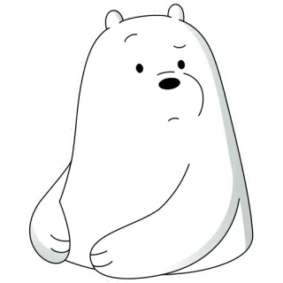 😯 Ice Bear We Bare Bears Dibujo animado, Oso, Oso blanco, Ice Bear, We Bare Bears, Animal telegram sticker