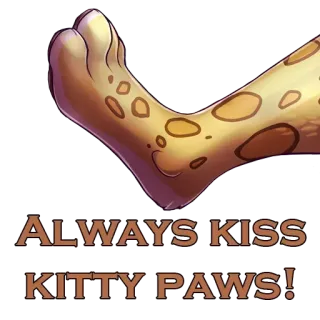 👌 ALWAYS KISS KITTY PAWS! telegram sticker
