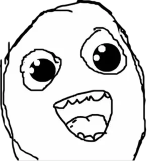 😍 meme, funny, rage face, internet, expression telegram sticker