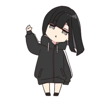 🧐 Anime, Dibujos animados, Chibi, Personaje, Lindo, Chica, Sticker whatsapp sticker
