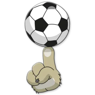 ☝ Fußball, Sport, Finger, Cartoon, Ball, Trick, Balance telegram sticker