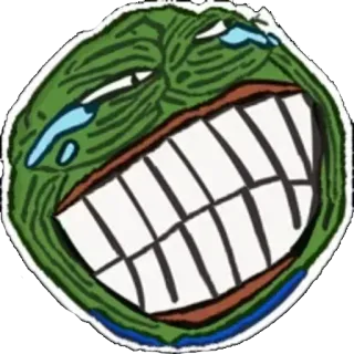 🤣 Pepe the Frog 페페, 개구리, 인터넷 밈, 밈, 만화, 얼굴 telegram sticker