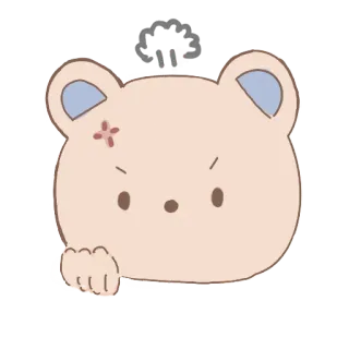 😠 bear, angry, cartoon, cute, sticker telegram sticker