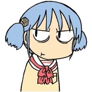 😒 Hakase Shinonome Nichijou Anime, Cartone animato, Personaggio, Hakase Shinonome, Nichijou telegram sticker