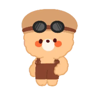 🐻 urso, piloto, urso desenho animado, fofo, animal, urso de pelúcia, aviador telegram sticker