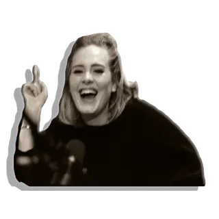 😅 Adele adele, dedo do meio, rude, ofensivo telegram sticker
