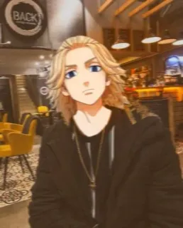 😎 BACK anime, caffè, persona, bionda telegram sticker