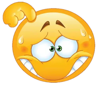 😁 Emoji, Bingung, Berpikir, Khawatir, Tidak yakin telegram sticker