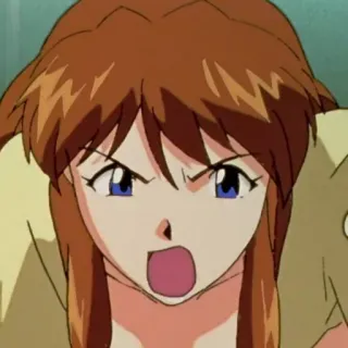 😠 anime, character, yelling, female, angry telegram sticker