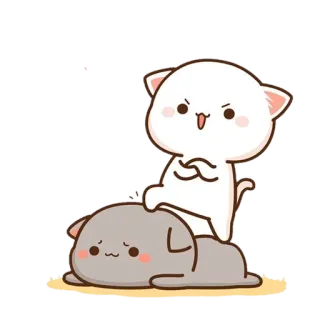 😤 Katze, niedlich, kawaii, Tier, Cartoon telegram sticker