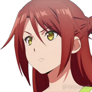 🤔 @Yunyulab Anime, Desenho animado, Personagem, Retrato, Mulher, Menina telegram sticker