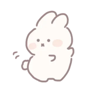 🍼 królik, słodki, zwierzę, naklejka, kreskówka, bunny telegram sticker