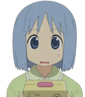 😅 Mio Naganohara Nichijou Anime, Personagem, Fofo, Ilustração telegram sticker