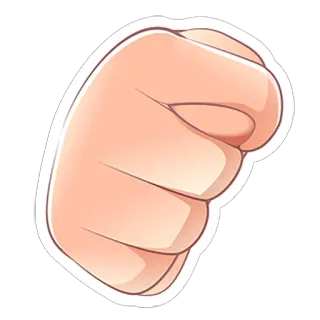👊 fist, hand, gesture, clenched telegram sticker
