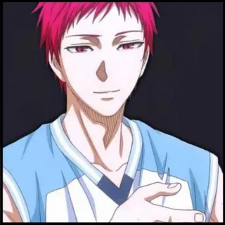 🦋 Akashi Seijuro Kuroko's Basketball Akashi Seijuro, Kuroko no Basket, Anime, Manga, Postać, uśmiechnięty telegram sticker
