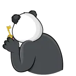 🔑 팬더, 동물, 귀여운, 만화, 트로피 telegram sticker
